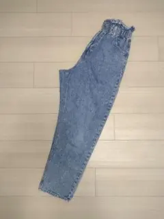 WEGO☆ハイウエスト デニムパンツ ケミカルウォッシュ　Lサイズ