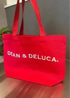 新品★DEAN&DELUCA ディーンアンドデルーカトートバッグレッドLサイズ