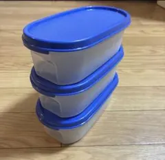 ★②タッパーウェア❗️MMだ円#1×3個セットブルーシール❗️《500ml》のサムネイル