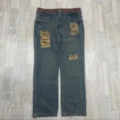 vintage y2k バギーデニム　バギーパンツ　ダメージデニム　雰囲気◎