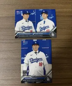 Topps NOW 山本由伸 大谷翔平 ドジャース 2枚セット 入団会見 - メルカリ