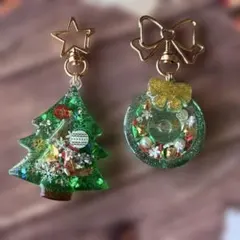 ハンドメイドレジンクリスマスキーホルダー①