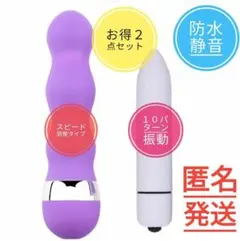 ⑨ お得 2点セット コンパクト ミニ ハンディマッサージジャー 電マ 匿名配送