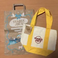 TRADER JOE'S ミニトートバッグ　イエロー