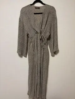 Kastane シフォン花柄ワンピース長袖