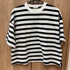 GU 五分袖 ヘビーウェイト Tシャツ Mサイズ