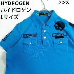 HYDROGEN　ハイドロゲン　ポロシャツ　ミリタリー　ドクロ　スカル　ブルーのサムネイル