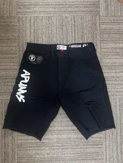 AAPE BY A BATHING APE ブラック ショートパンツのサムネイル
