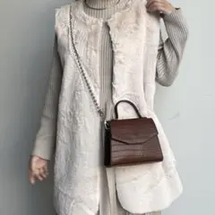 【在庫処分!!緊急値下げ!!】レディース リバーシブルファーベスト