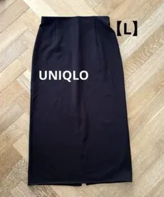 UNIQLOストレッチダブルフェイスナロースカート（L）BLACK