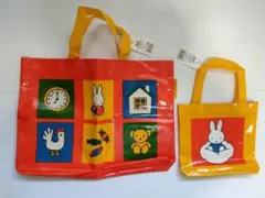 ミッフィーのエナメル風レッスンバッグ【S】と【L】のセット