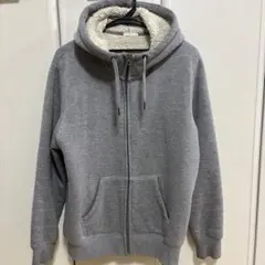 【訳あり！】GU　ジップアップフーディ　グレー　Mサイズ