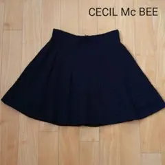【CECIL Mc BEE】黒 ミニスカート フレアスカート