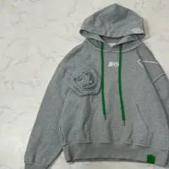 ずっと真夜中でいいのに。 大きいサイズ ロゴ リバーシブル 長袖 パーカー