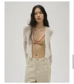 Todayful Compact Sheer Knitcardigan ホワイト