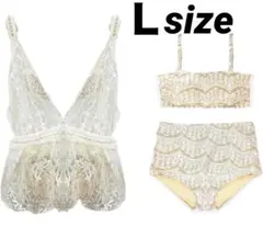 水着 3点セット セパレート フリルレース ハイウエスト ビキニ
