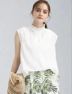 【最終値下げ】green label relaxing フリルカラー ブラウス