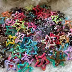 カラフル 星型 クリップ ヘアピン　ヘアクリップ　ヘアアクセサリー　パッチン