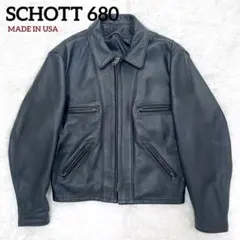 極美品■schott レザー ベスト　本革　424V ブラック　USA製　L 極美品□schott レザー ベスト 本革 424V ブラック USA製 L - Mercari