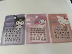サンリオネイルシール　キティマイメロクロミ　セット
