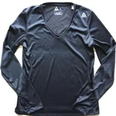 美品リーボック レディースL トレーニング長袖シャツ スポーツ ランニング