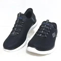 【未使用級】スケッチャーズ スリップインズ　サミッツ　ハイ レンジ　シューズ　黒のサムネイル