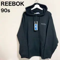 90s タグ付き リーボック パーカー メンズXL 黒 デッドストック ロゴのサムネイル