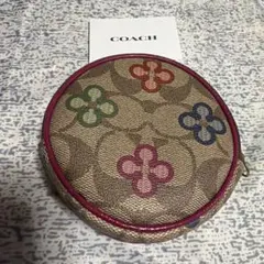 COACH コーチ 小銭入れ コインケース シグネチャー×花柄 フラワー