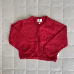 KUMIKYOKU 赤 カーディガン ボレロ　ベビー　80 セレモニー