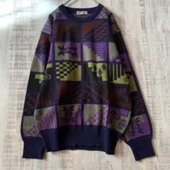 C*S様 レトロ ビンテージ ウール ニット セーター 古着 日本製