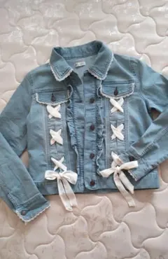 axesfam フリル リボンジージャン