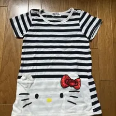 Hello Kitty ボーダー 半袖 Tシャツ 100cmのサムネイル