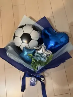♡mmk♡様専用 サッカーバルーンと青いバラの花束