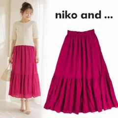 niko and… ティアードロングスカート ピンク F ウエストゴムのサムネイル
