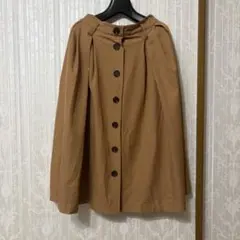 INGNI ベージュ ボタン付きフレアスカート ポケット付き