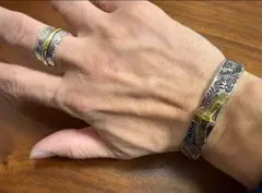 イーグルブレスレット　フェザーリング　インディアンジュエリー　キムタク　アメカジ