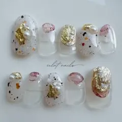 【#017】ネイルチップ　ニュアンスネイル　インクネイル
