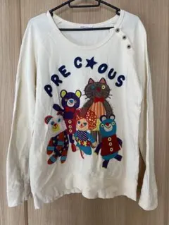 ♪【rough】キャラクターアップリケ長袖Tシャツ