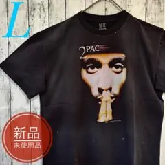 ⭐️新品未使用品⭐️2PAC ビンテージ加工Tシャツ ラップ L 黒のサムネイル