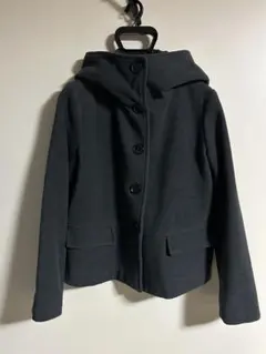 コムサイズム グレー フード付きコート