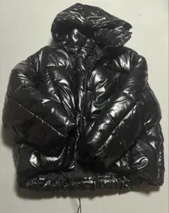 ZARA 黒 フード付きダウンジャケット