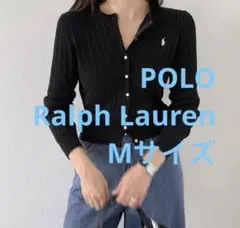 セールPoloポロラルフローレンケーブルカーディガン ニット セーター　ネイビー