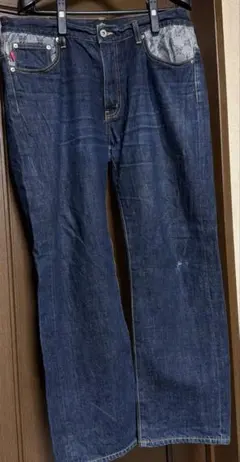 ステューシー デニムパンツリーバイス パッチダメージリペア加工 SS505
