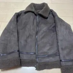 ブラウンムートンコート　 身幅　51cm 着丈　60cm 肩幅　45cm