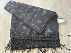 MARY QUANT 黒 花柄 ストール 美品