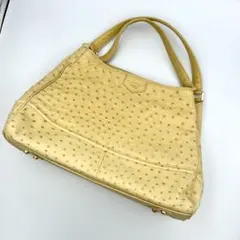 極美品⭐️国産 オーストリッチ レザー トートバッグ 自立 vintageのサムネイル