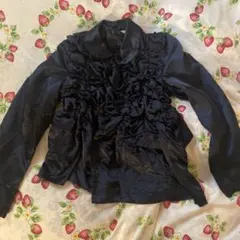 COMME des GARCONS フリルジャケット 濃紺のサムネイル