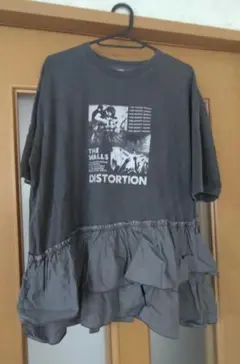 ニコアンド Niko and… 布帛コンビフリルロックTシャツのサムネイル