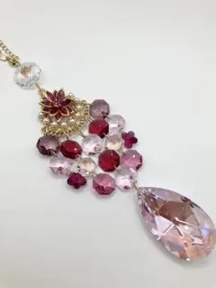 ロザリンブルーABペアシェイプ❤︎サンキャッチャー スワロフスキークリスタルガラス