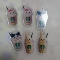 ちいかわ フラペチーノ風 アクリルパーツ 6個セット 4cm